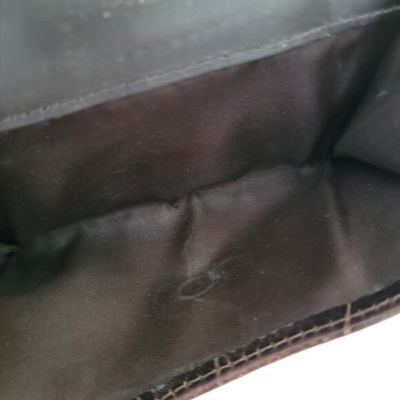 Coach Madison Wallet Brown Croc Bifold 5x4 Medium Card Bill Holder Logo Leather - Picture 8 of 12